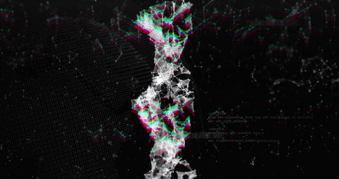Futuristic DNA Strand Glitch with Digital Data Elements - Download Free Stock Images Pikwizard.com