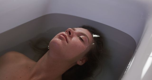 Woman Enjoying Relaxing Bath - Download Free Stock Images Pikwizard.com