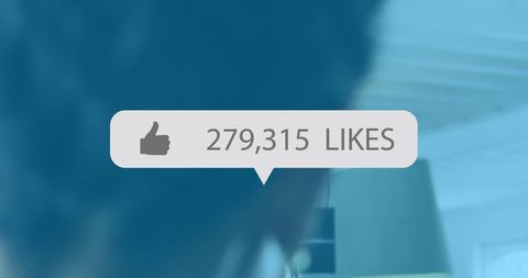 Social Media Likes Notification in Modern Office - Download Free Stock Images Pikwizard.com