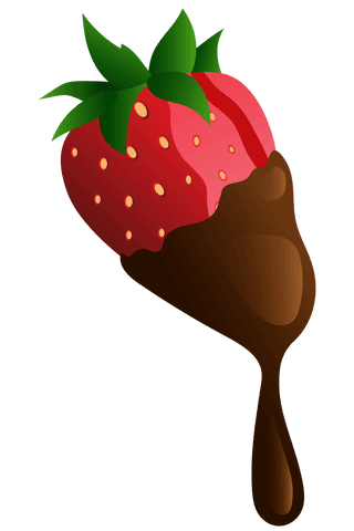 chocolate covered strawberry illustration with transparent background - Download Free Stock Videos Pikwizard.com