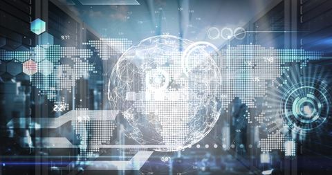 Global Finance Fusion with Digital Nodes and Data Connectivity - Download Free Stock Images Pikwizard.com