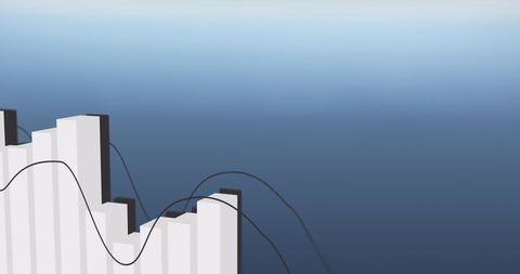 Abstract Financial Chart with Bar Graph and Line Design - Download Free Stock Images Pikwizard.com