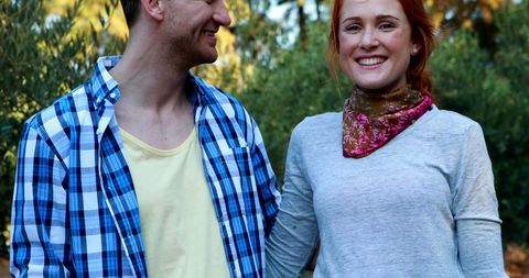 Young Joyful Couple Enjoying Outdoors Together - Download Free Stock Images Pikwizard.com