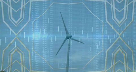 Renewable energy wind turbine on digital grid design