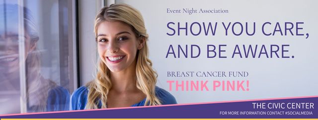 Smiling Woman Promotes Breast Cancer Awareness with Hope and Positivity - Download Free Stock Templates Pikwizard.com