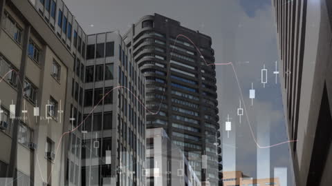 Skyscrapers with Stock Market Data Visualization