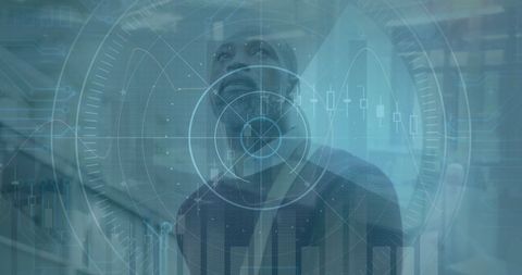 futuristic technology concept with overlayed data graphics - Download Free Stock Images Pikwizard.com
