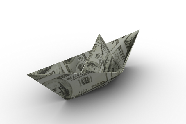 Dollar Paper Boat on Transparent Background Representing Finance and Travel - Download Free Stock Videos Pikwizard.com