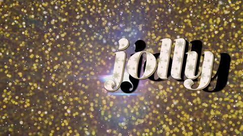 Festive Jolly Text with Sparkling Lights Background