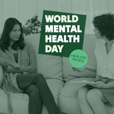 World mental health day diverse women in therapy session