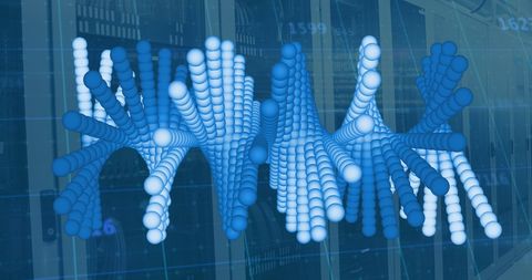 Digital DNA Strand over Data Processing in Server Room