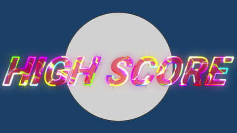 Colorful High Score Animation on Modern Background