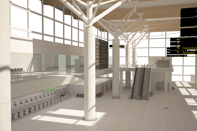 Modern Airport Interior Illustration with Transparent Background - Download Free Stock Videos Pikwizard.com