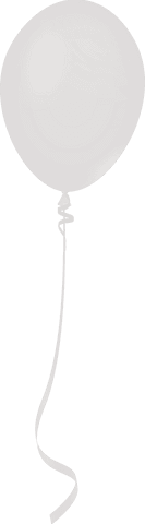 grey transparent balloon with streamer on isolated background - Download Free Stock Videos Pikwizard.com