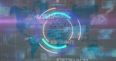 Global Network Technology with Digital Data Interface - Download Free Stock Images Pikwizard.com