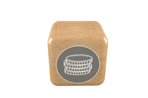 cube with transparent coins symbol on wooden surface - Download Free Stock Videos Pikwizard.com