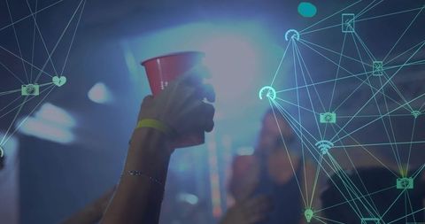 Celebration at Party with Technology and Connectivity