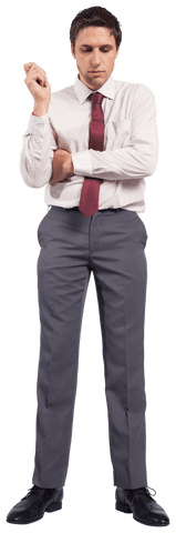 Caucasian Businessman Waiting on Transparent Background - Download Free Stock Videos Pikwizard.com