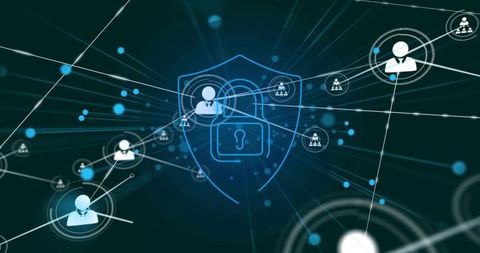 Securing business network with digital shield and connected user nodes