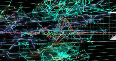 Futuristic Digital Data Analysis with Vibrant Graphs - Download Free Stock Images Pikwizard.com