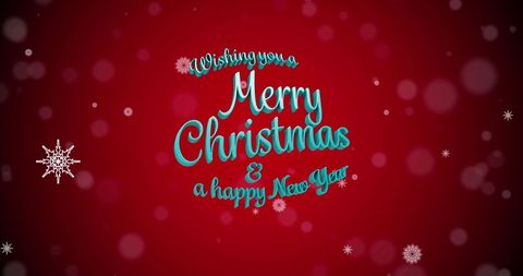 Festive Christmas and New Year Wishes on Red Background
