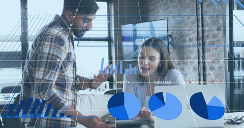 Data-Driven Discussion in Modern Office with Diverse Team - Download Free Stock Images Pikwizard.com