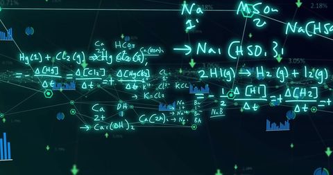 Scientific Equations and Data Visualization in Digital Display - Download Free Stock Images Pikwizard.com