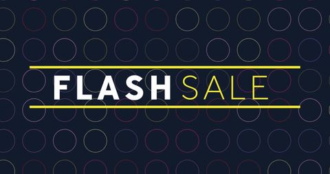 Colorful Flash Sale Banner with Circular Pattern - Download Free Stock Images Pikwizard.com