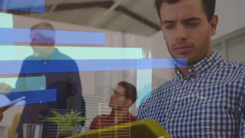 Collaboration and Data Analysis in Modern Office Setting