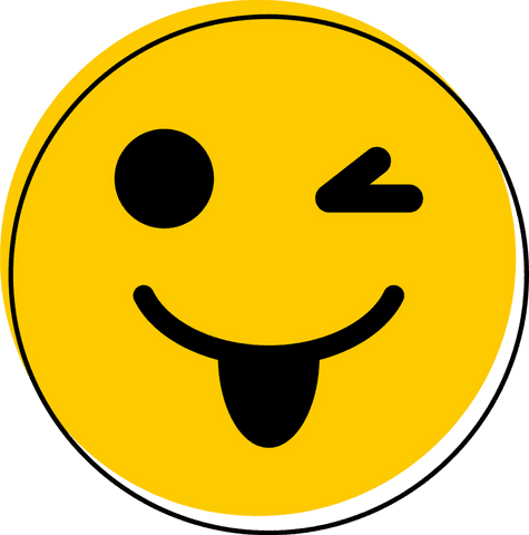 Winking Tongue-Out Emoji with Transparent Background