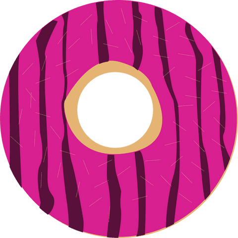 frosted donut with magenta icing on transparent layer - Download Free Stock Videos Pikwizard.com
