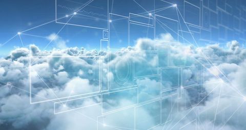 Digital Cloud Data Networks with Abstract Interface Visuals - Download Free Stock Images Pikwizard.com