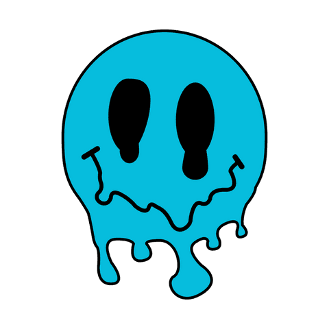 Transparent Turquoise Melting Smiley Face Icon Minimalist Design - Download Free Stock Videos Pikwizard.com