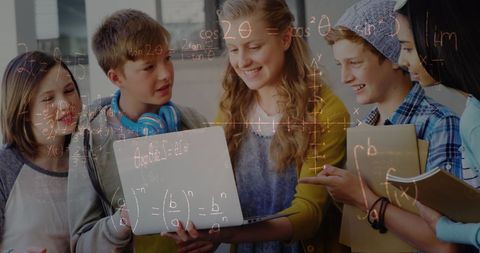 School Children Engaging with Technology and Mathematics - Download Free Stock Images Pikwizard.com