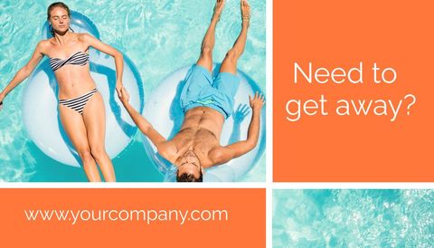couple relaxing on pool floats enjoying vacation - Download Free Stock Templates Pikwizard.com