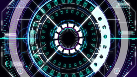 Futuristic Targeting System Display with Digital Interface