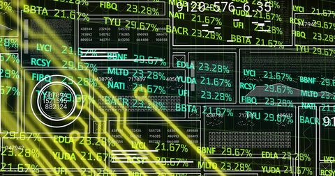 Digital Binary Code with Financial Data Representation - Download Free Stock Images Pikwizard.com