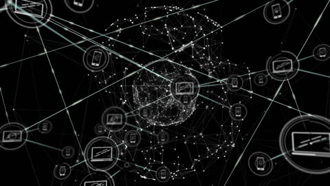 Digital Global Connections Representing Technology Network