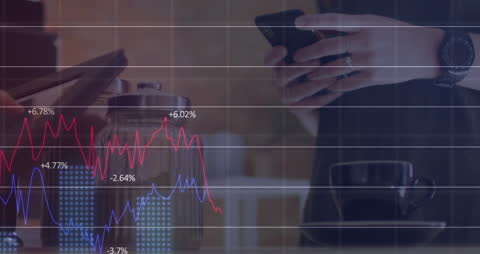 Digital Finance Concept with Smartphone and Graph Animation