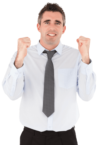 cheerful businessman celebrating victory with transparent background - Download Free Stock Videos Pikwizard.com
