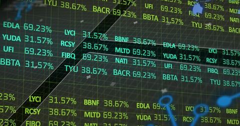 Digital Trading Screen with Stock Data on 3D Display - Download Free Stock Images Pikwizard.com