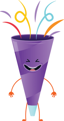 happy confetti cone emoji illustrating celebration on transparent background - Download Free Stock Videos Pikwizard.com