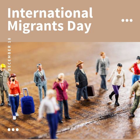 international migrants day with miniature figurines travelers - Download Free Stock Templates Pikwizard.com