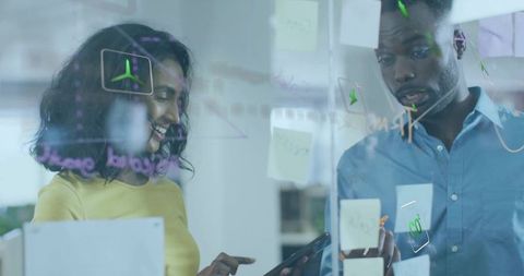 Collaboration and Brainstorming in Modern Office Setting