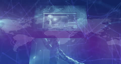 Digital Network Visualization with World Map Interface