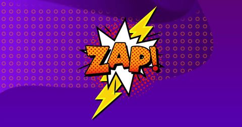 Zap Text with Retro Vibrant Pattern Creativity