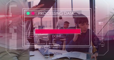 Digital Data Processing in Modern Office Environment - Download Free Stock Images Pikwizard.com
