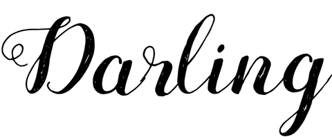 Darling text romance sentiment transparent background vector