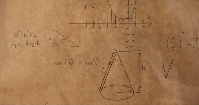 Mathematical Formulas on Textured Background Conceptual Study - Download Free Stock Images Pikwizard.com