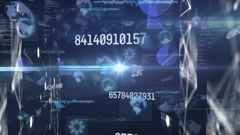 Futuristic Digital Data Flow with Light Effects